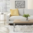 thumbnail image 4 of Mina Victory Sofia Solid Flange Viscose Fabric Throw Pillow in Mustard Yellow, 4 of 6