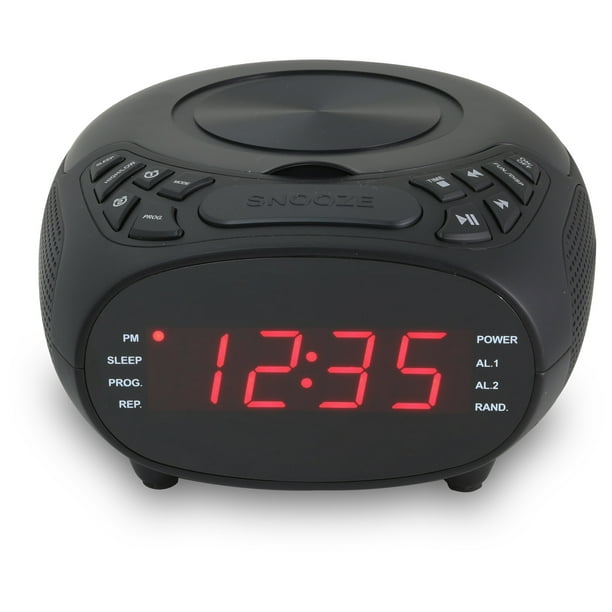 Gpx Cd Am Fm Clock Radio With 1 2, Dual Alarm Clock Radio Cd Player