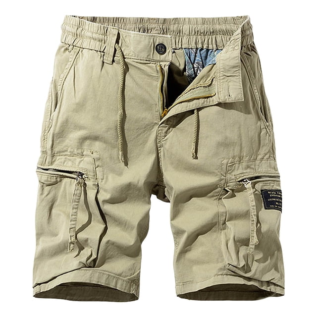 WILLBEST Pantalones Cortos para Hombre, Pantalones de Trabajo Informales de Moda para Hombre con Múltiples Bolsillos, Pantalones Cortos Casuales Finos y Elásticos.