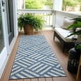 thumbnail image 6 of Addison Rugs Chantille Indoor/Outdoor Transitional Squares Blue Washable Runner Rug, 2'3" x 7'6", 6 of 6