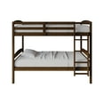 thumbnail image 4 of Castle Place Contemporary Twin over Twin Wooden Convertible Bunk Bed, Walnut, 4 of 16