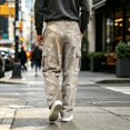 thumbnail image 6 of UDAUDU Mens Cargo Sweatpants Camo Hiking Loose Fit Stretch Drawstring Wide Leg Trousers Casual Trendy Pants with Pockets Beige XL, 6 of 6