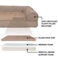 thumbnail image 5 of FurHaven Pet Products Plush & Suede Memory Top Sofa Pet Bed for Dogs & Cats - Almondine, Jumbo Plus, 5 of 13