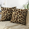 thumbnail image 3 of LALILO Throw Pillow Covers Leopard Cheetah Leopard White Africa Cushion Cover 18" x 18", 2 Pack, 3 of 6