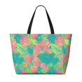 thumbnail image 2 of Easygdp Colorful Palm Leaves Bolsa de Viaje de Playa de Gran Capacidad, Bolsa Tote Perfecta para la Playa, Escapadas de Fin de Semana y Viajes, 2 of 7