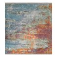 thumbnail image 3 of Unique Loom Paragon Collection Area Rug - Gurney (8' 2" Square Multi/Blue), 3 of 7