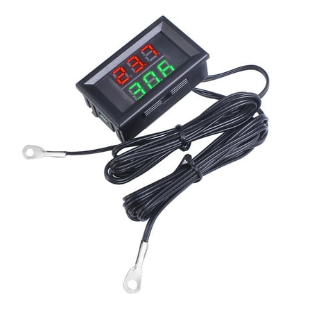 

Goodhd Digital temperature sensor thermometer LED display dual NTC probe cable