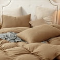 thumbnail image 3 of Pure Era Jersey Knit Cotton Pillowcases Ultra Soft Breathable, Set of 2, Queen Size 20"x30",Toffee Brown, 3 of 5