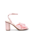 thumbnail image 4 of Sandalias de tacón DREAM PAIRS para mujer en satén rosa con lazo y tacón de 7,5 cm, 4 of 7