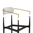 thumbnail image 4 of Set of 4 Dining Chairs, Medieval Modern Dining Chairs, Teddy Velvet Chairs with Metal Legs, Kitchen, Easy to Assemble Suitable for Home and Office Use (White), 4 of 7