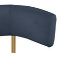 thumbnail image 4 of Meridian Furniture Rivage Navy Linen Textured Fabric Dining Chair (Set of 2), 4 of 8