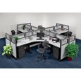 thumbnail image 6 of 60-1/4"W x 72"H Office Partition Panel with Partial Window, Gray, 6 of 6