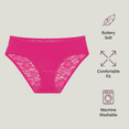 thumbnail image 3 of BLAKE & CO. Women's Micro and Lace Hipster Underwear, 6-Pack, Sizes S-2X, 3 of 5