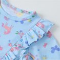 thumbnail image 4 of HWJAD Toddler Girl Long Sleeve Dresses Ruffle Unicorn Cotton Casual A-Line Dress for Girls Holiday Party 2-8Y, 4 of 8
