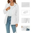 thumbnail image 2 of hotojiny Packable Rain Jacket Women Lightweight Drawstring Hooded Raincoat Waterproof Windbreaker Jackets for Outdoor Hiking Fishing, 2 of 7