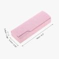thumbnail image 4 of Estuche para gafas de lino sintético portátil de 1 pieza en color rosa, 4 of 5
