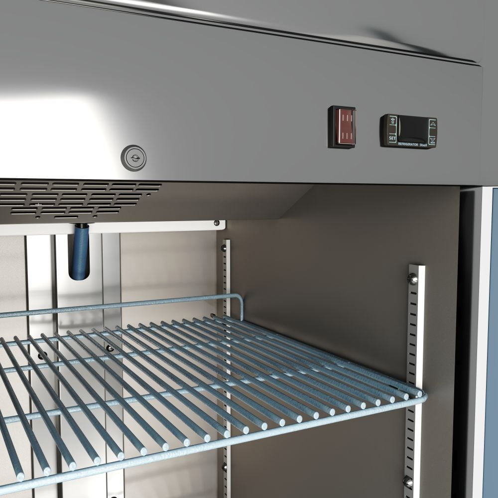 NSF commercial stainless-steel reach in refrigerator Frigorifico Commercial WC28RM single swing door Cooler Depot C28R