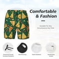 thumbnail image 3 of Naloa Pizza Print Men Swim Trunks with Compression Liner ,Board Shorts,Men's Swim Shorts with Drawstring and Elastic Waistband-Medium, 3 of 6