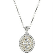 Authentic .66 Carat On 18k White & Yellow Gold Diamond Pendant P21951wy Sale