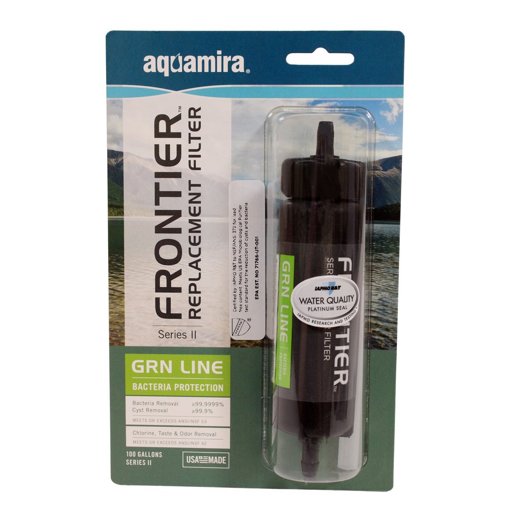 Aquamira Frontier Replacement Bottle Filter Grn II Series, 100 Gallons