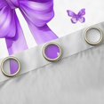 thumbnail image 4 of Feelyou Purple Bow Black Out Curtains, Butterfly Ribbon Curtains Pack of 2 (42x63 Each), 4 of 6