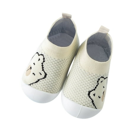 

dmqupv Extra Wide Boy Shoes Baby Boys Girls Shoes Cute Cartoon Animals Breathable Mesh Top First Burr Berry Shoes Shoes Khaki 26