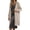 Beige, variant on Open Front Long Sleeve Duster Cardigan Sweaters for Women Casual Work - Loose Fit Basic Long Sweater Coat with Pockets for Daily Wear