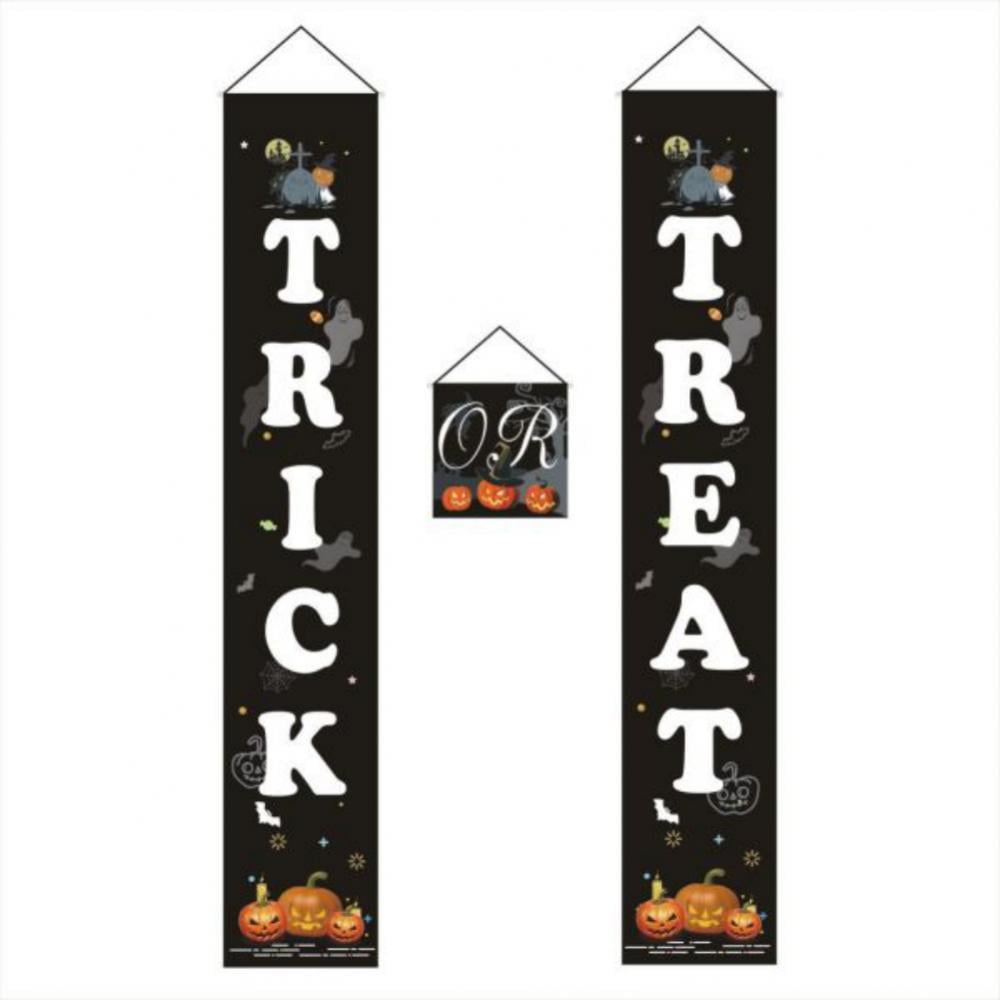 Details about   Halloween Banners Trick or Treat,Outdoor Indoor Halloween Decorations Welcome or 