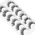 thumbnail image 3 of Natural Lashes Wispy Eyelashes Cat Eye False Eyelashes Strip 3D Fake Eyelashes 17MM Fluffy Faux Mink Lashes 6 Pairs, 3 of 7