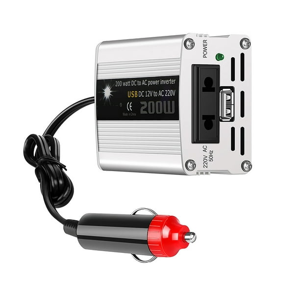 Landbrug forvirring hypotese 200W 12V DC To AC 220V Car Auto Power Inverter Converter Adapter Adaptor USB Car-Styling Car Charger Peak Power 400W - Walmart.com Landbrug forvirring hypotese 200W 12V DC To AC 220V Car Auto Power Inverter Converter Adapter Adaptor USB Car-Styling Car Charger Peak Power 400W - Walmart.com
