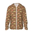 thumbnail image 1 of Balery Armadillo Floral 1 Sudadera ligera de manga larga con capucha y protección solar UPF 50+ para hombre y mujer, ideal para pesca y running-Small, 1 of 7