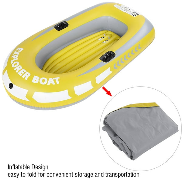 Rdeghly Pvc Inflatable Kayak Canoe 2 Person Rowing Air Boat Fishing Drifting Diving , Inflatable 2 Person Boat, Inflatable Fishing Boat