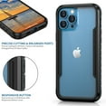 thumbnail image 4 of Dteck for iPhone 14 Pro Max Case, Shockproof Protective Clear Case, Military 10ft Drop Tested, Durable Aluminum Frame, Anti-Yellowing Crystal Case for iPhone 14 Pro Max 2022, Black, 4 of 8