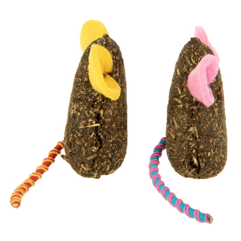 SmartyKat Mousy Mayhem 2-Piece Compressed Catnip Mice Cat Toys