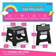 thumbnail image 3 of Cozymood 11" Folding Step Stool for Adults, Non-Slip Plastic Stool with Handle, 300 lb Capacity, Lightweight Collapsible Stool for Bathroom, Kitchen, Bedroom, 3 of 9