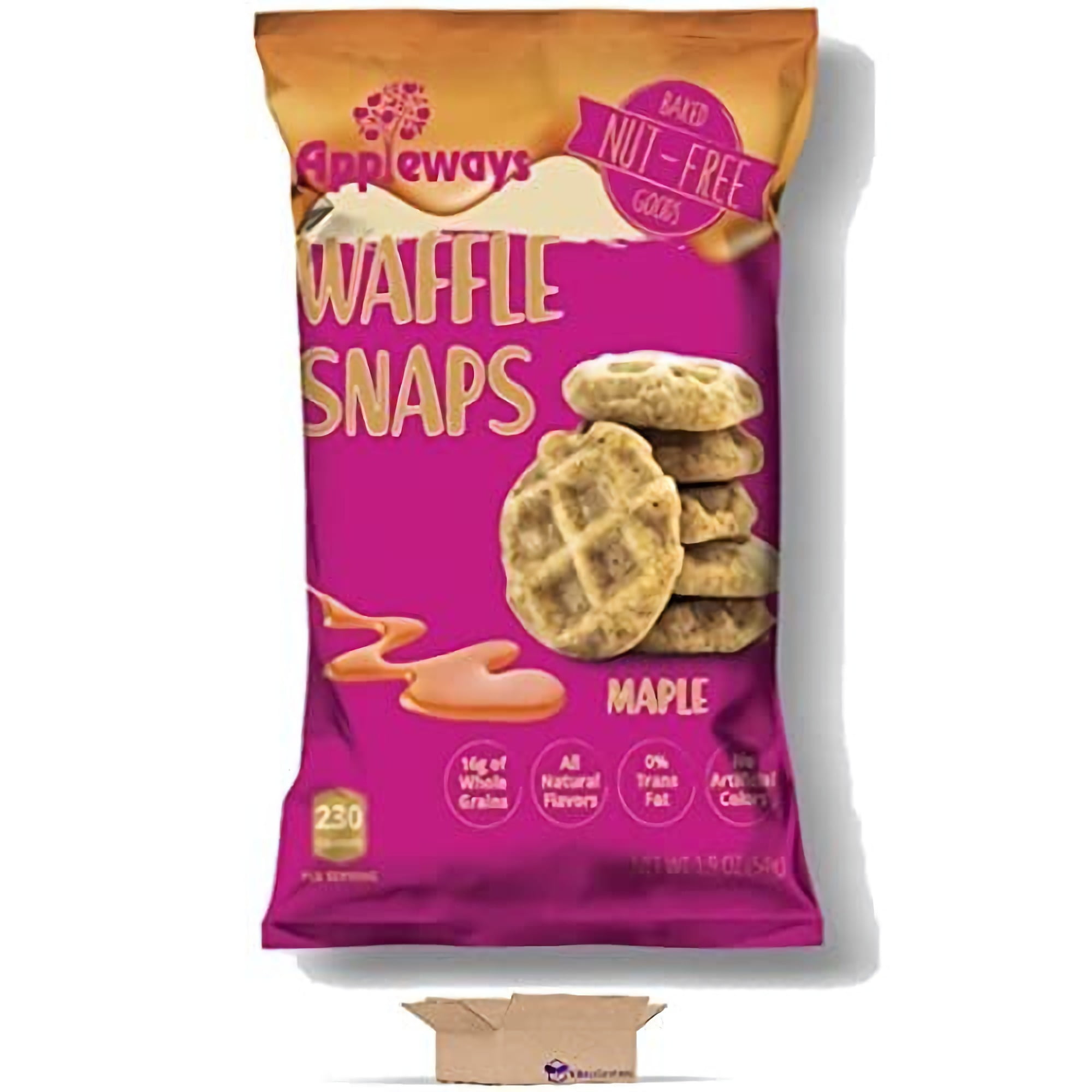 Appleways Maple Waffle Snaps | 1.9 Oz Bag | Pack of 15