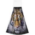 thumbnail image 2 of Coolnut Beautiful Tiger Hand Towels Set of 2 Soft Absorbent Kitchen Hanging Towels Dish Cloths Bathroom Hand Towels with Loop & Hook for Kitchen Bathroom Wash cloth, 2 of 7