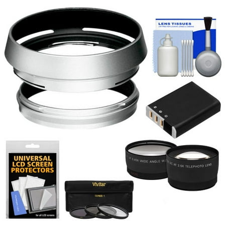 Bower AR-X100 Adapter Ring & Hood for Fuji X100/X100S/X100T Camera (49mm) with NP-95 Battery + Telephoto/Wide-Angle Lenses + 3 UV/CPL/ND8 Filters Kit Bower AR-X100 Adapter Ring & Hood for Fuji X100/X100S/X100T Camera (49mm) with NP-95 Battery + Telephoto/Wide-Angle Lenses + 3 UV/CPL/ND8 Filters Kit