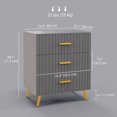 thumbnail image 3 of HOMCOM Bedroom Chest of Drawers, 3-Drawer Dresser with Aluminium Legs, 3 of 10