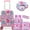 Pink Love, variant on Kids Carry on Luggage Sets for Girls Suitcases with Wheels Hardshell with Travel Neck Pillow School Backpack Airline Approved 16 Inch