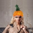 thumbnail image 3 of KAKOWELY Sombrero de piña para disfraz, vestido de piña, sombrero de piña para fiesta de Halloween, sombrero de piña divertido, sombrero de comida para cosplay, accesorios para fiesta., 3 of 5