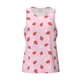 thumbnail image 4 of Easygdp Strawberry Floral Men's Tank Top, Sleeveless Muscle T Shirts, Breathable, Quick-Dry, Loose for Gym, Running, Fitness - 4X-Large, 4 of 9