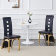 thumbnail image 4 of Noble House Modern Minimalist 2-Piece Dining Chair Set - Black Saddleback, 4 of 10