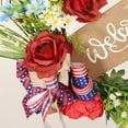 thumbnail image 6 of 4th of July PALIFEUR Wreath, 15.7 Inch Patriotic Wreaths for Front Door, Artificial Floral Spring Wreaths Decorations for Memorial Day Independence Day Veterans Day, Red Blue White, 6 of 9
