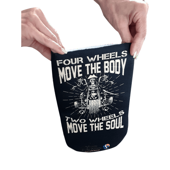 Amputee Sock, "Two Wheels Move The Soul V1", 3PLY Residual Wound, Over Shrinker Sock