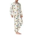 thumbnail image 2 of Logiee Cute tractor and vehicle Print Mens Long Sleeve Pajama Set,Notched Collar Pajamas for Men, Men's Sleepwear,Mens Sleepwear with Pockets & Button Down-X-Large, 2 of 7
