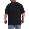 thumbnail image 3 of INSPIRE CHIC Men's Big & Tall Mesh Breathable Crew Neck Short Sleeve Solid Textured T-Shirts XL Black, 3 of 4