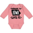 thumbnail image 3 of Inktastic Someone in Iowa Loves Me Souvenir Boys or Girls Long Sleeve Baby Bodysuit, 3 of 5