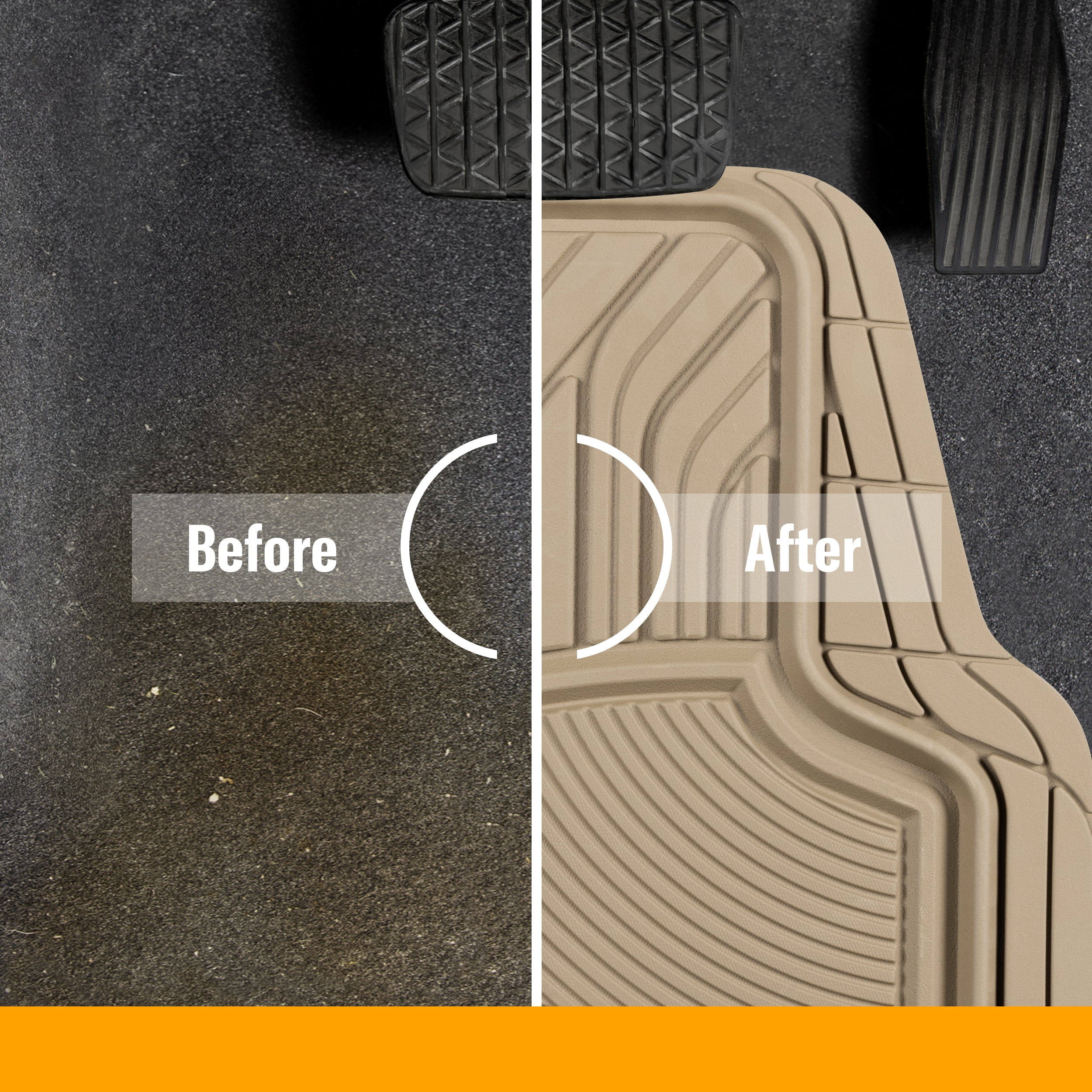 Armor All 4-Piece Tan All-Season Trim-to-Fit Floor Mats