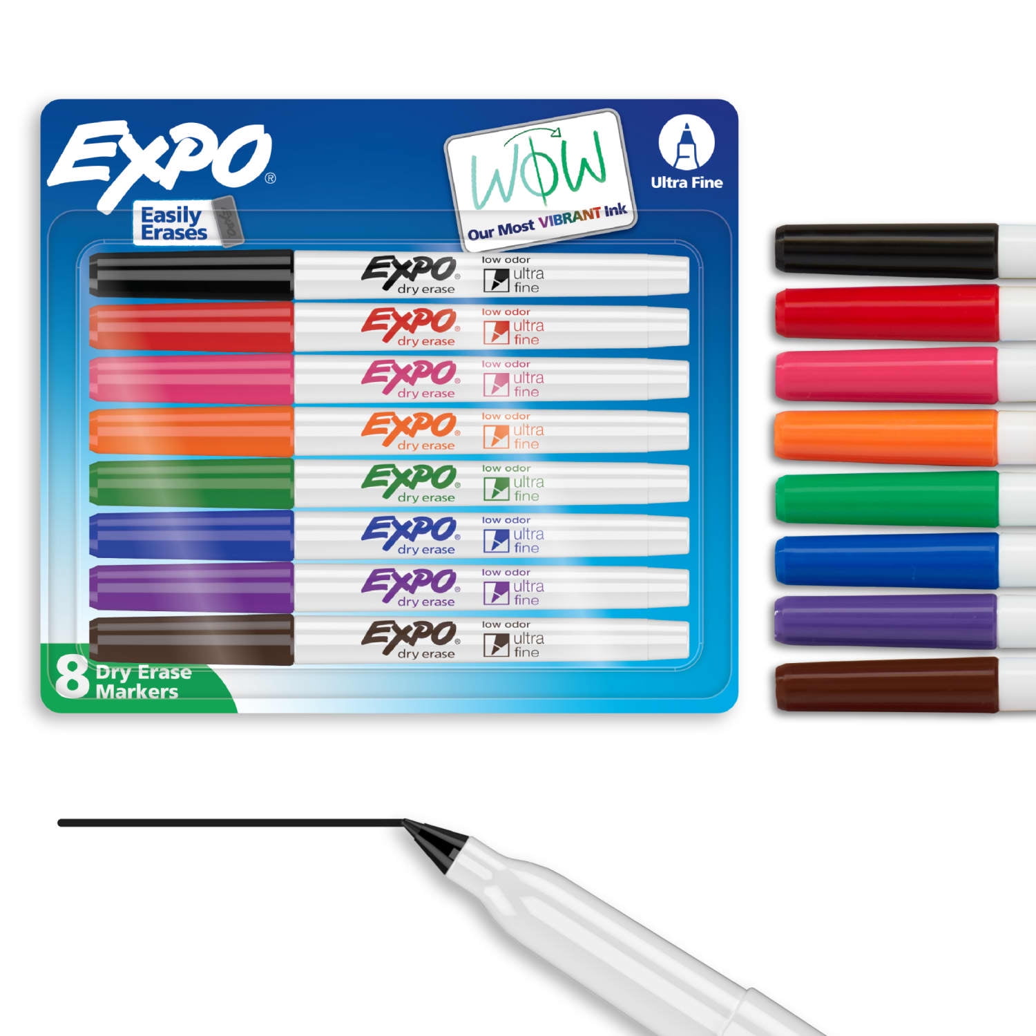 WallPops Dry Erase Calendar and Expo Marker (8-pack) bundle